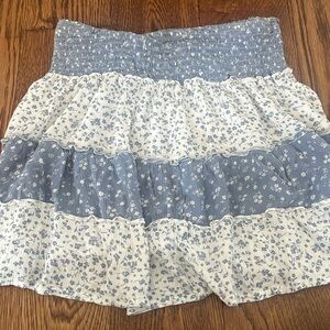 Blue floral skirt